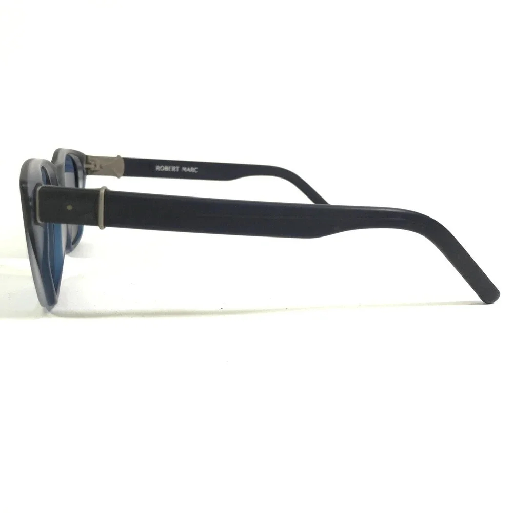 Robert Marc Sunglasses 905-272M Black Blue Square Frames with Blue Lenses